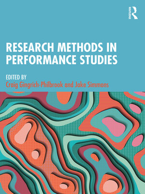 cover image of Research Methods in Performance Studies